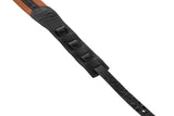 GEWA Correa para guitarra serie Prestige, cuero auténtico, ancho 65 mm, largo 103-139 cm, cierre de seguridad: cromado, arena seca/negro, marrón medio/negro, hecho a mano en Europa