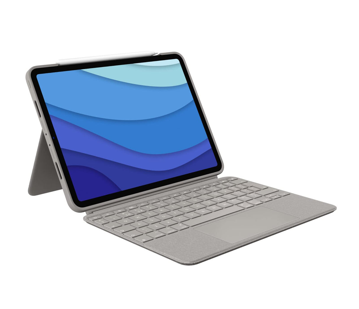 Logitech Combo Touch Tastatur-Case para iPad Pro 11 Pulgadas (1, 2. y 3. generación) Deutsches QWERTZ-Layout - Gris