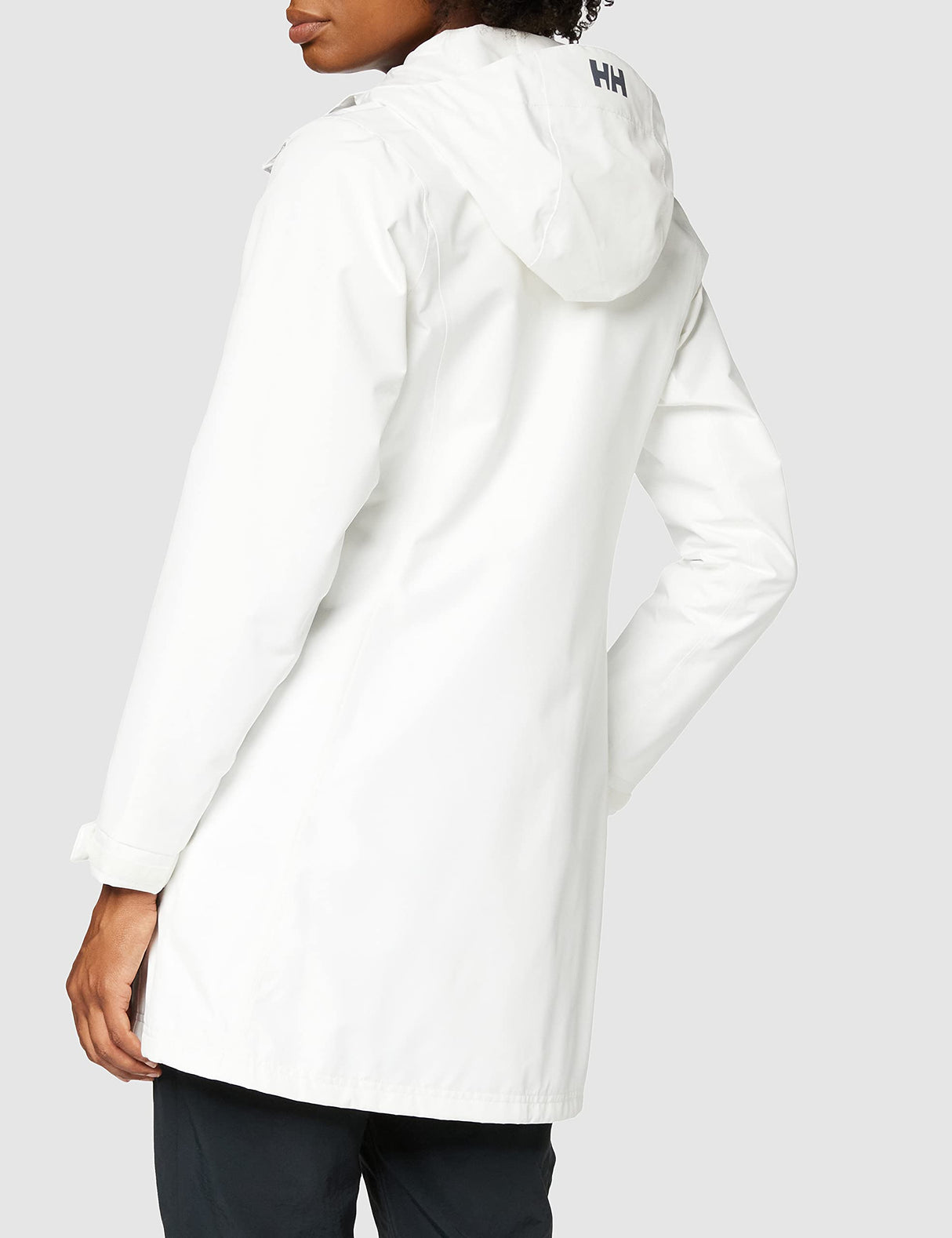 Helly Hansen Mujer Chubasquero Largo Belfast, L, Blanco