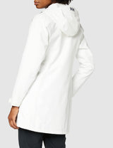 Helly Hansen Mujer Chubasquero Largo Belfast, L, Blanco