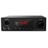 Wiibo AMP 100 - Amplificador HiFi - Conexión Bluetooth - Entrada USB - Respuesta Lineal - Potencia 50W + 50W - 2 Entradas de Micrófono - Pantalla LED - Mando a Distancia - Equipo de Sonido