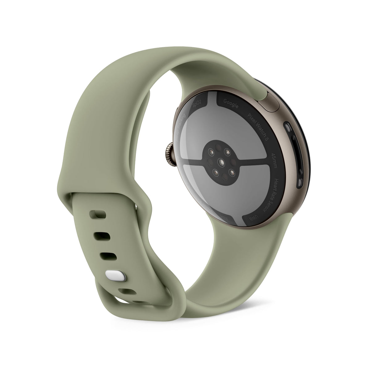 Google Pixel Watch 5 (45 mm) - Smartwatch - Pyrite Case/Olive Band, LTE
