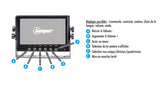 Beeper RA102W4QUAD Cámara Trasera para Aparcamiento con 4 cámaras y Pantalla de 7" 12/24v, Blanco