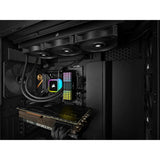 Corsair iCUE H100i RGB ELITE Refrigeración líquida de CPU (16 LED RGB dinámicos, Ventiladores AF ELITE Series FDB de 120 mm, Radiador de 240 mm, Zócalos LGA 1700, 1200, 115X, 2066 y AM4) Negro