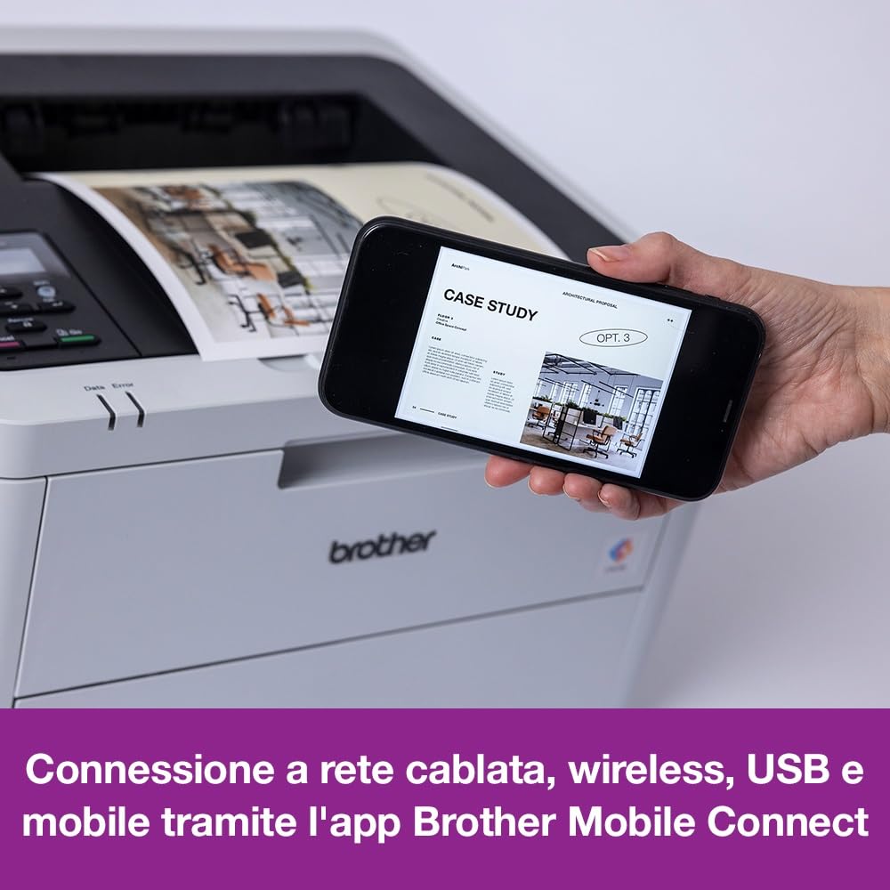 Brother HLL3240CDW, Impresora láser LED Color con Red Cableada y WiFi, impresión automática a Doble Cara