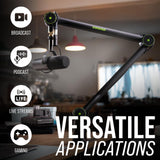 Shure by Gator - SH-BROADCAST1 - Soporte de lujo de escritorio para micrófono Shure para podcasting