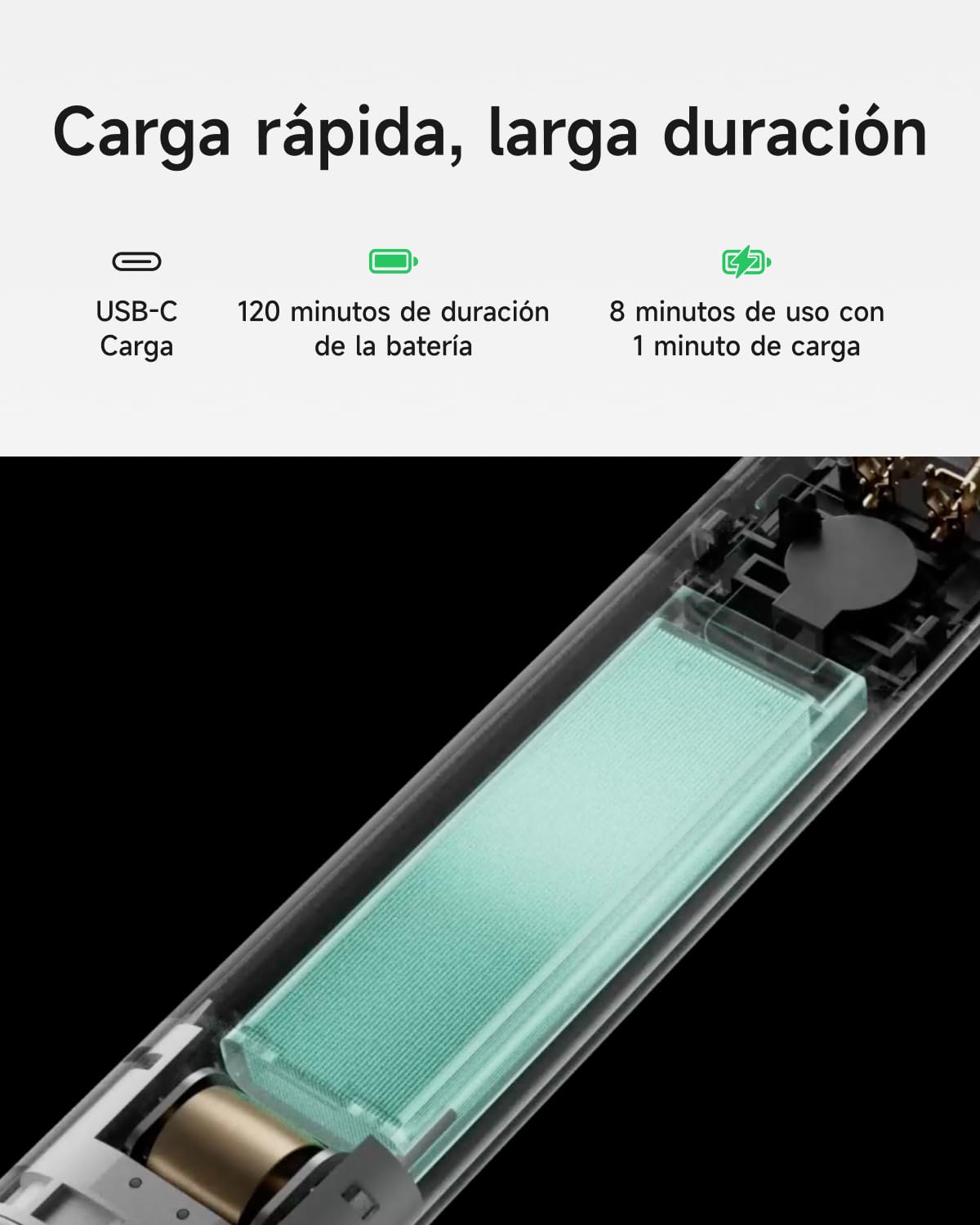Laifen T1 Pro Afeitadora Eléctrica Motor Lineal Patentado 12 000 CPM, 120 min de Autonomía, Carga 1 min para 8 min, Uso en Seco y Mojado con Cabezal para Barba Larga, Ideal para Viajes (Gris Grafito)