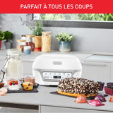 TEFAL KD812110 Cake Factory Delices Silver Appareil a gateau, 5 programmes auto + mode manuel, Accessoires, Application dediee