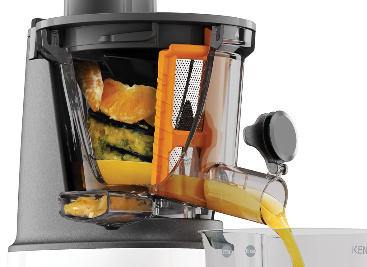 Kenwood JMP601SI - Exprimidor (Gris, Color blanco, 190 x 150 x 410 mm, De plástico)