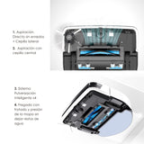 SMARTBOT Robot Aspirador y Fregasuelos - 4 en 1 Aspirador - Friegasuelos - Barre - Pasa la Mopa - Fregasuelos 1.300 Veces/min - Robot Friegasuelos 3 años garantía HOBOT LEGEE-D8 Eco Compactor