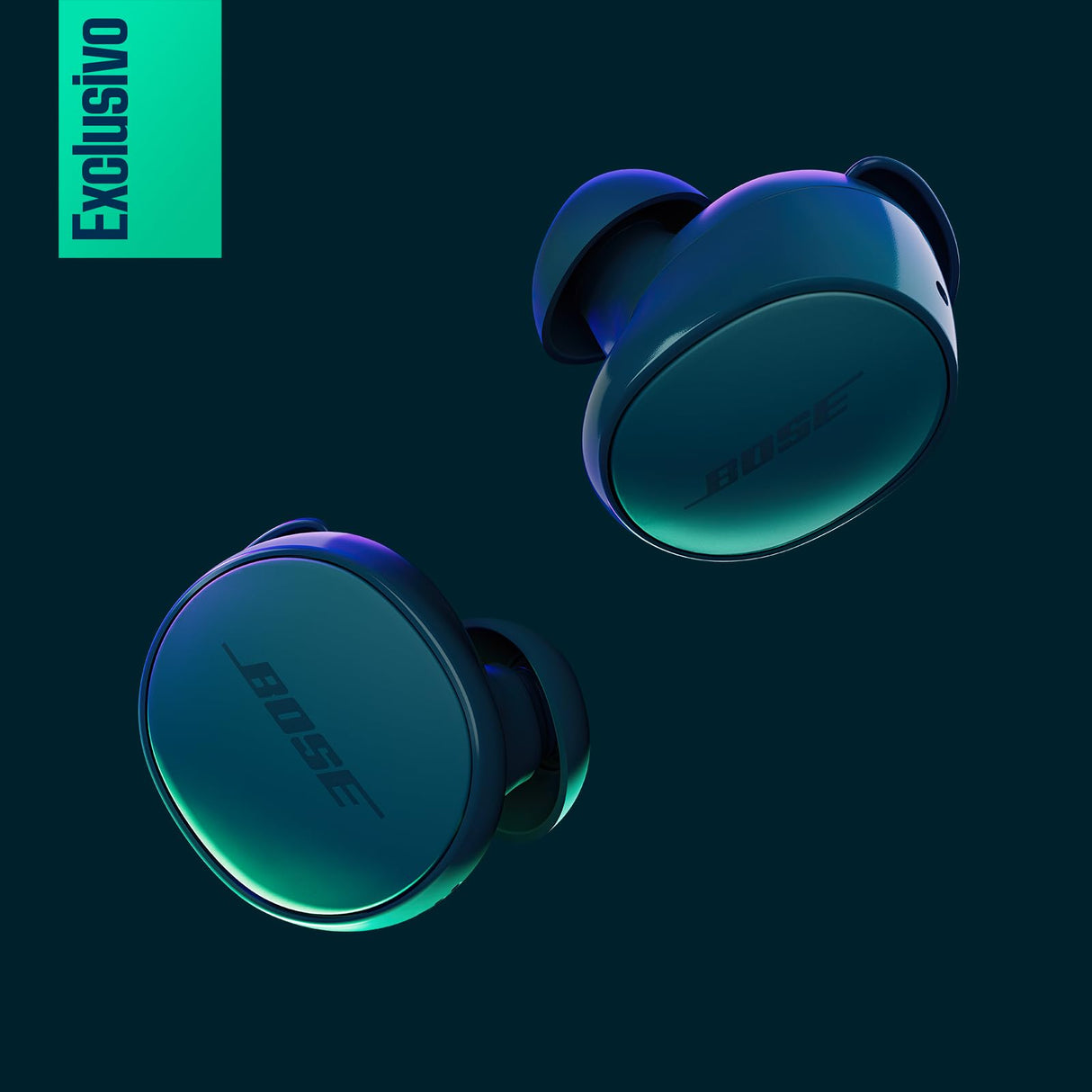 Bose QuietComfort Earbuds True Wireless, Auriculares con Bluetooth con cancelación de ruido activa y micrófono, Tecnología Deep Bass y clasificación IPX4, Hasta 8,5 horas de autonomía, Azul crepúsculo