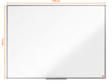 Nobo 1905239 - Pizarra Blanca Móvil Basic de Melamina 1200x900 mm, Superficie para Uso Ligero, Estructura de Aluminio, Giro Horizontal, Bandeja para Rotuladores, Ruedas con Freno, Blanca