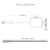 StarTech.com Adaptador USB-C a HDMI Doble, Hub MST USB Tipo C, Divisor Extensor de Monitor HDMI 4K 60Hz, HDR, Cable Extra Largo, Solamente para Windows (MST14CD122HD)