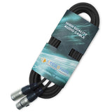 keepdrum Cable de micrófono XLR 10 m lila, naranja y negro, 3 unidades