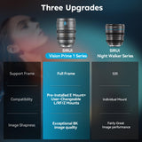 SIRUI VP-1 Vision Prime 1 T1.4 Full Frame Cine Lens Set,24mm,35mm,50mm Lente de Cine de Enfoque Manual con Preinstalación E Montura, Interchangeable RF/Z/L Monturas, 1 Lens para 4 Monturas (Gray)