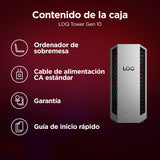 Lenovo LOQ Tower Gaming (AMD Ryzen 7 8745HX, NVIDIA GeForce RTX 5060, 16 GB RAM, 1 TB SSD, 26L, Wi-Fi 7, Sin Sistema Operativo) - Color Gris