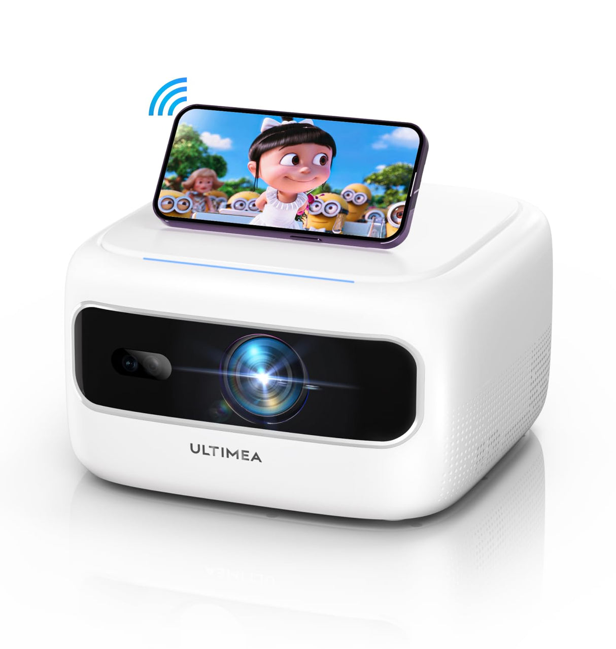 ULTIMEA Mini proyector portátil Full HD con WiFi Mejorado 5G/2.4G y Bluetooth, decodificación 2K, 300 lúmenes ANSI, Enfoque eléctrico, Compatible con iOS Android Phone/TV