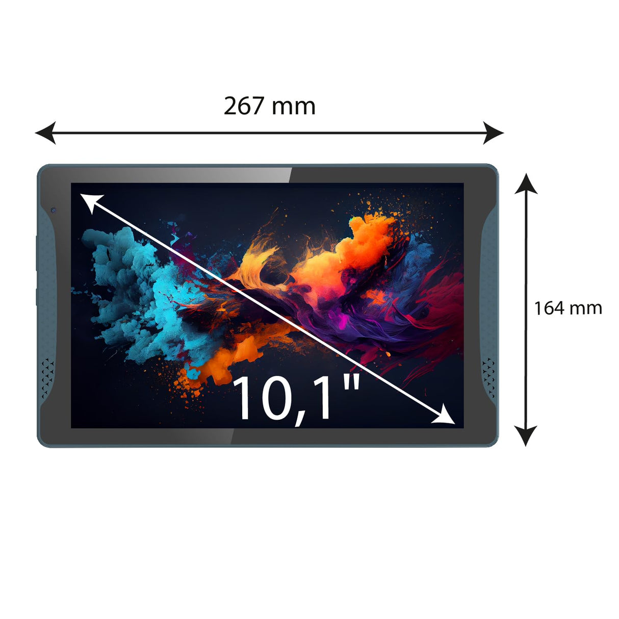 Logicom Tab Stand Pro 2 - Tablet HD de 10,1" - Soporte Integrado - 64 GB - Android 13 - Batería de 6000 mAh - Bluetooth 5.0 - Azul