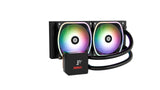 ENERMAX AquafUSION II 240 mm ARGB AIO CPU de refrigeración por agua|Dual Chamber|TDP 350 W+|Intel LGA 1851/1700/115x/2066|AMD AM5/AM4 | Pantalla digital | 2 ventiladores SquA RGB ADV 120 PWM |