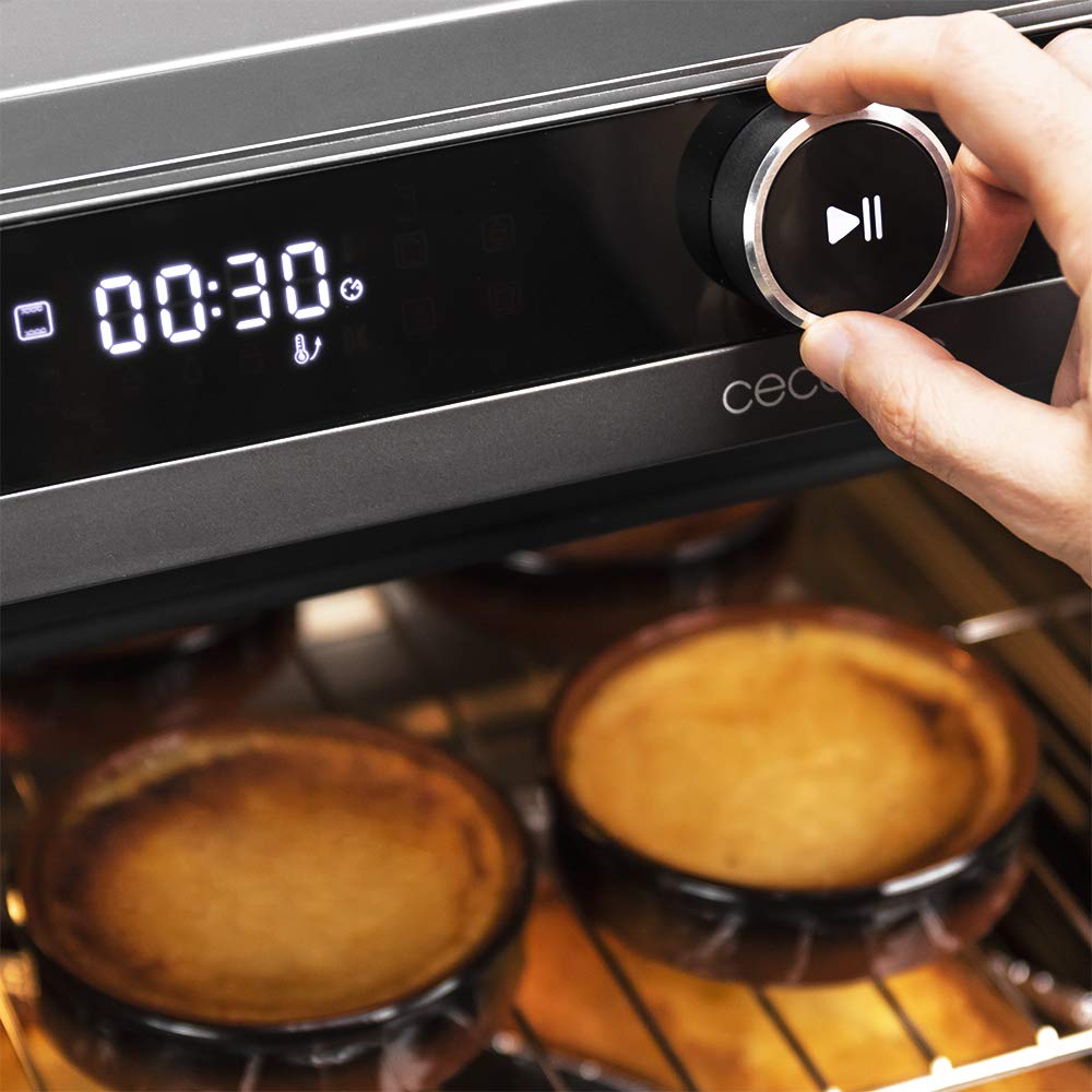 Cecotec Horno de Vapor Multifunción de 40L Bake&Steam 4000 Combi Gyro. 2400W, Horno 3 en 1: Función Vapor, Convección y Freidora de Aceite, 7 Funciones, Autolimpieza, Incluye Rustidor