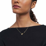 Emporio Armani Collar de latón con cierre de langosta en tono dorado para mujer