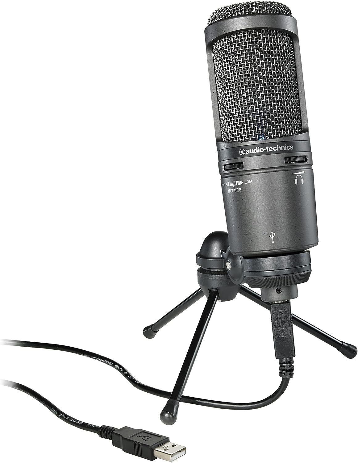 Audio-Technica 2020USB+ Micrófono USB de Condensador Cardioide Gris Osuro