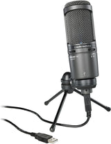 Audio-Technica 2020USB+ Micrófono USB de Condensador Cardioide Gris Osuro