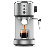 Taurus - Cafetera Espresso Euforia Compact 1350W | 20 Bares Presión | Sistema Thermoblock | Filtro Supreme Cream | Vaporizador Orientable | Doble Café Simultáneo | Cuchara Dosificadora