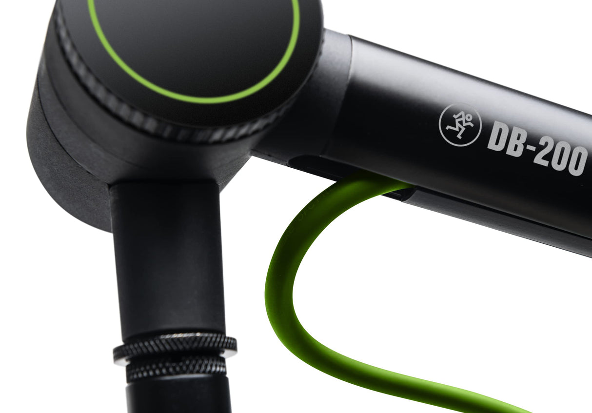 Mackie DB-200 brazo jirafa para microfonía profesional con soporte de sobremesa y ranuras integradas para la organización de cables