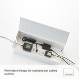 YAMAZAKI Web Caja de Cables, Plástico policarbonato, Blanco, Talla única
