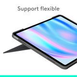 Logitech Combo Touch iPad Air 13 Pulgadas (M2)(2024) Funda con Teclado - Teclado retroiluminado Desmontable con Soporte, Escritura cómoda, Modo Multiuso - AZERTY