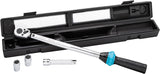 Juego de llaves dinamométricas HAZET 5122-2CT/5 con carraca reversible 12,5 mm (1/2") 40-200 mm - ideal para apretar con precisión tuercas y tornillos de ruedas - para hobby, taller e industria