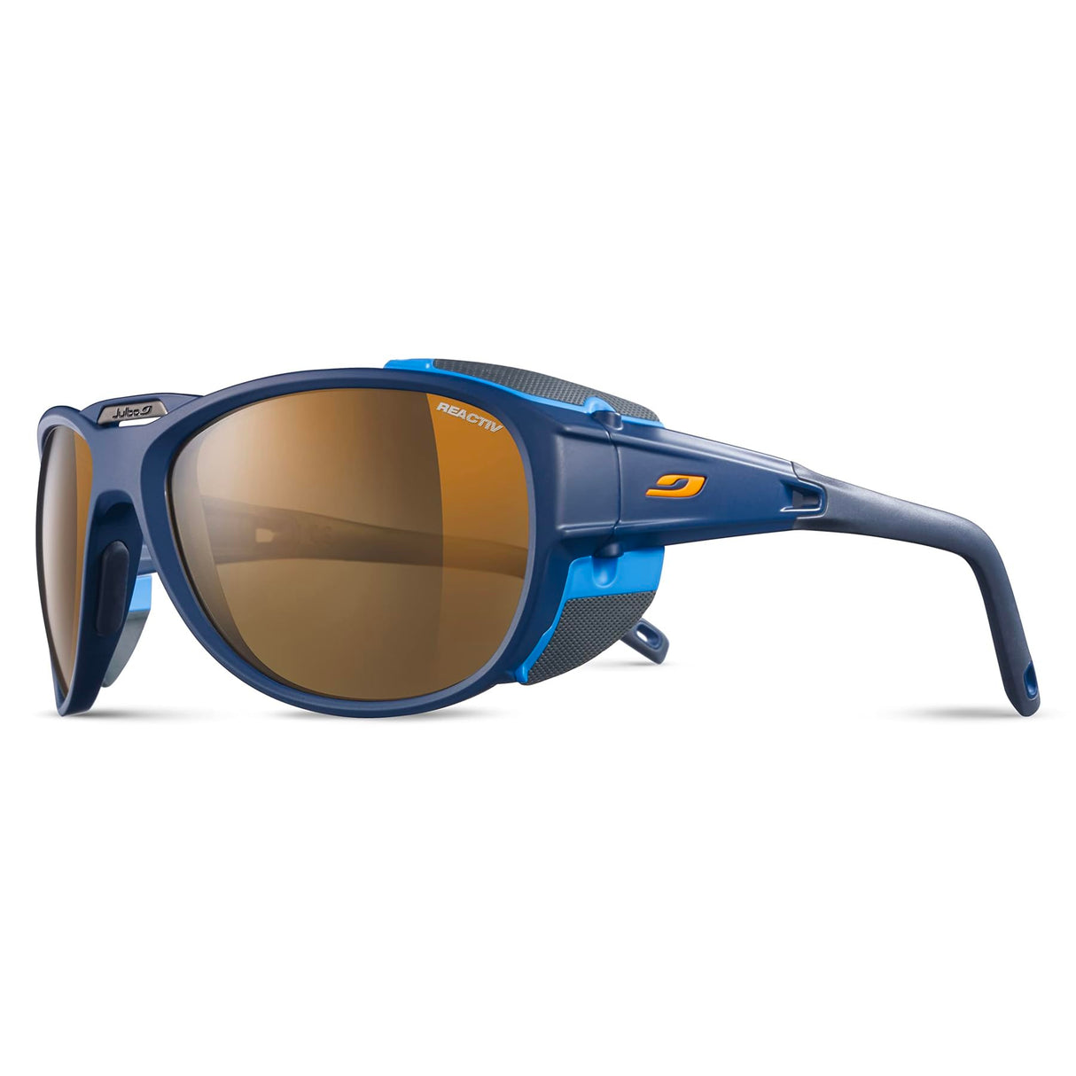 Julbo Explorer 2.0 Gafas DE Sol, Azul Oscuro Mate/Azul Cyan, L para Hombre