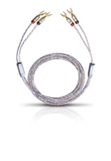 Oehlbach Twin Mix Two - Cable para altavoz (2 cables de 6 mm², con conectores de terminal, 5 m), color plateado y transparente