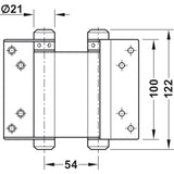 cyclingcolors 1x Par Bisagra de Puerta Vaivén Batiente de 180° con Resorte de Doble Acción para Puerta de Hasta 22 kg Western Saloon, Acero inoxidable