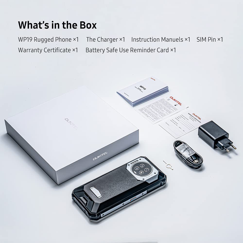 OUKITEL Smartfon WP19 8/256GB NFC DualSIM 21000mAh Czarny