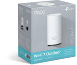 TP-Link Deco BE25-Outdoor(1-Pack) – Sistema Wi‑Fi 7 Mesh de Doble Banda (BE3600, 3,6 Gbps), 2 Puertos 2,5 Gbps, MLO, AI‑Roaming, HomeShield