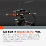 TASCAM Grabadora de audio portátil de 4 canales para videógrafos, 4 entradas combinadas XLR/TRS, 2 micrófonos internos, limitador, filtro HP (DR-70D)