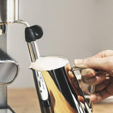 Cecotec Cafetera para Espressos y Cappuccino Cafelizzia 790 Steel Pro. 1350W, Manometro, Sistema Thermoblock, 20 Bares, Modo Auto para 1-2 Cafés, Vaporizador Orientable, 1.1L, Color Acero