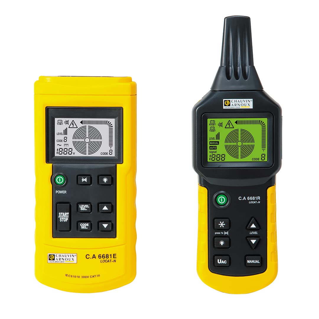Chauvin Arnoux P01141626 C.A 6681 Locat-N - Detector de líneas, color negro, amarillo y rojo