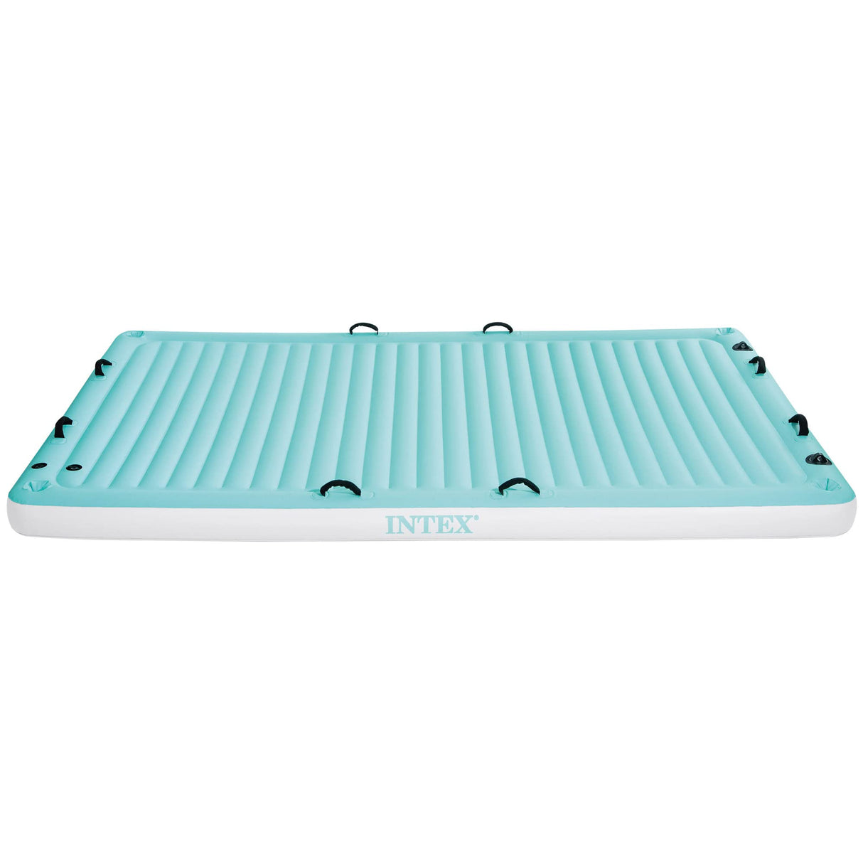 Intex 56289 Manta Flotante Hinchable, Capacidad para 4 Personas, Peso Máx. Soportado 400 kg, con 8 Asas de Sujeción y 4 Porta Bebidas, Medidas 183x310x18 cm, Hinchables para Piscina, Flotadores