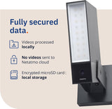 Netatmo Cámara de Seguridad Exterior WiFi Foco 12W, Video HD 1080p, Detección Inteligente de Personas, Animales y Vehículos, Visión Nocturna y Almacenamiento Sin Costo - NOC01-AMZ