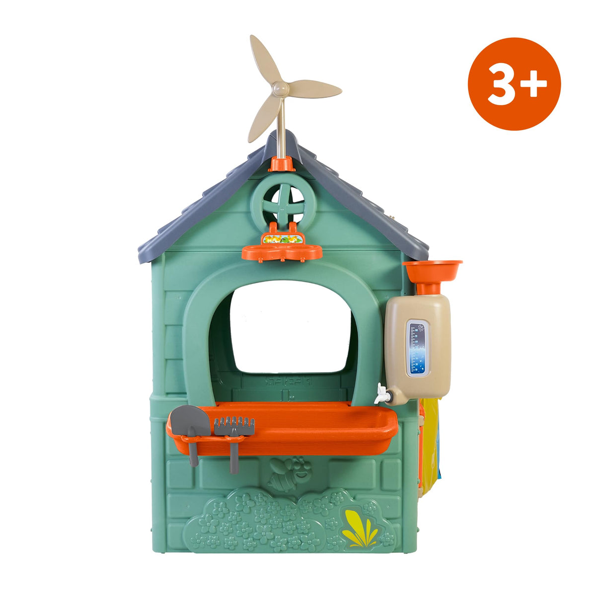 FEBER - Recycle Eco House, Casita Infantil Hecha de Plástico Reciclado, Puerta Abatible, Colores Luminosos y Resistentes a la Luz Solar, Montaje Fácil, A Partir de 3 años, Famosa (FEH26000)