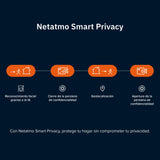 Netatmo Cámara Inteligente para Interiores Advance - Reconocimiento Facial Optimizado por IA, Audio Bidireccional, Ángulo de visión Amplio de 130°, HDR 2K, 30 fps, Zoom X16, 2X SD - Blanco