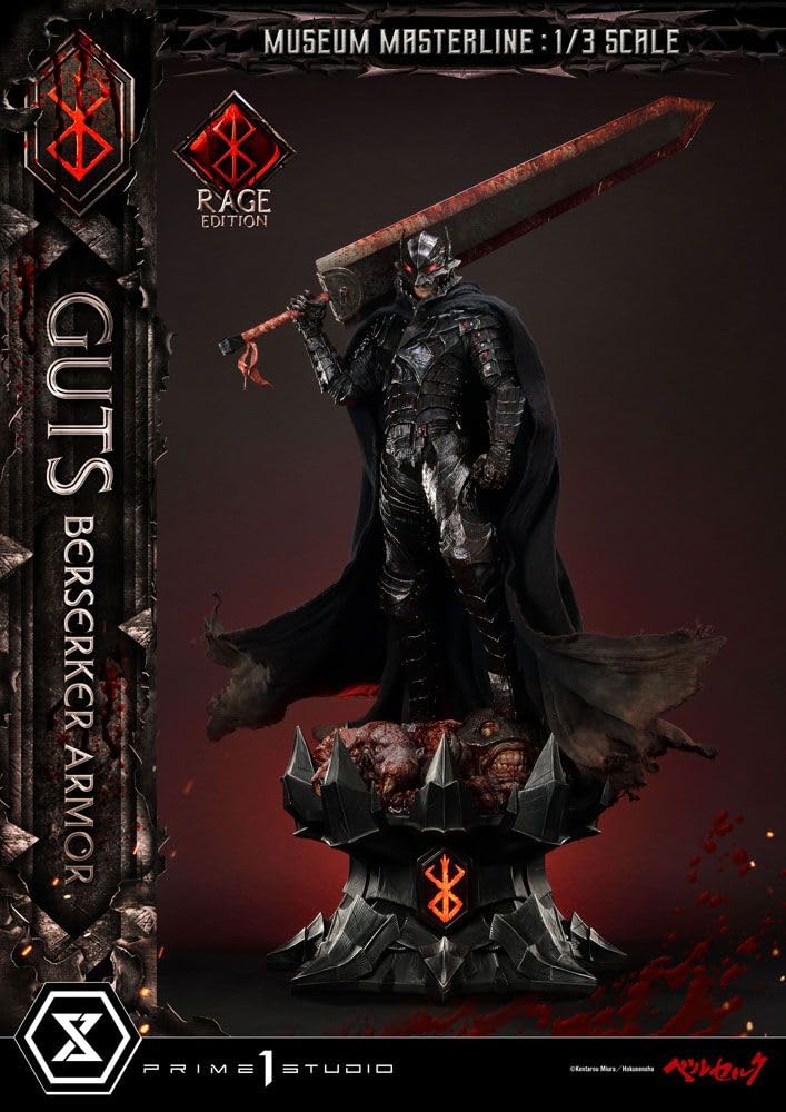 Prime 1 Studio Berserk - Figura Decorativa (1/3 Guts Berserker Armor Rage Edition, 121 cm)