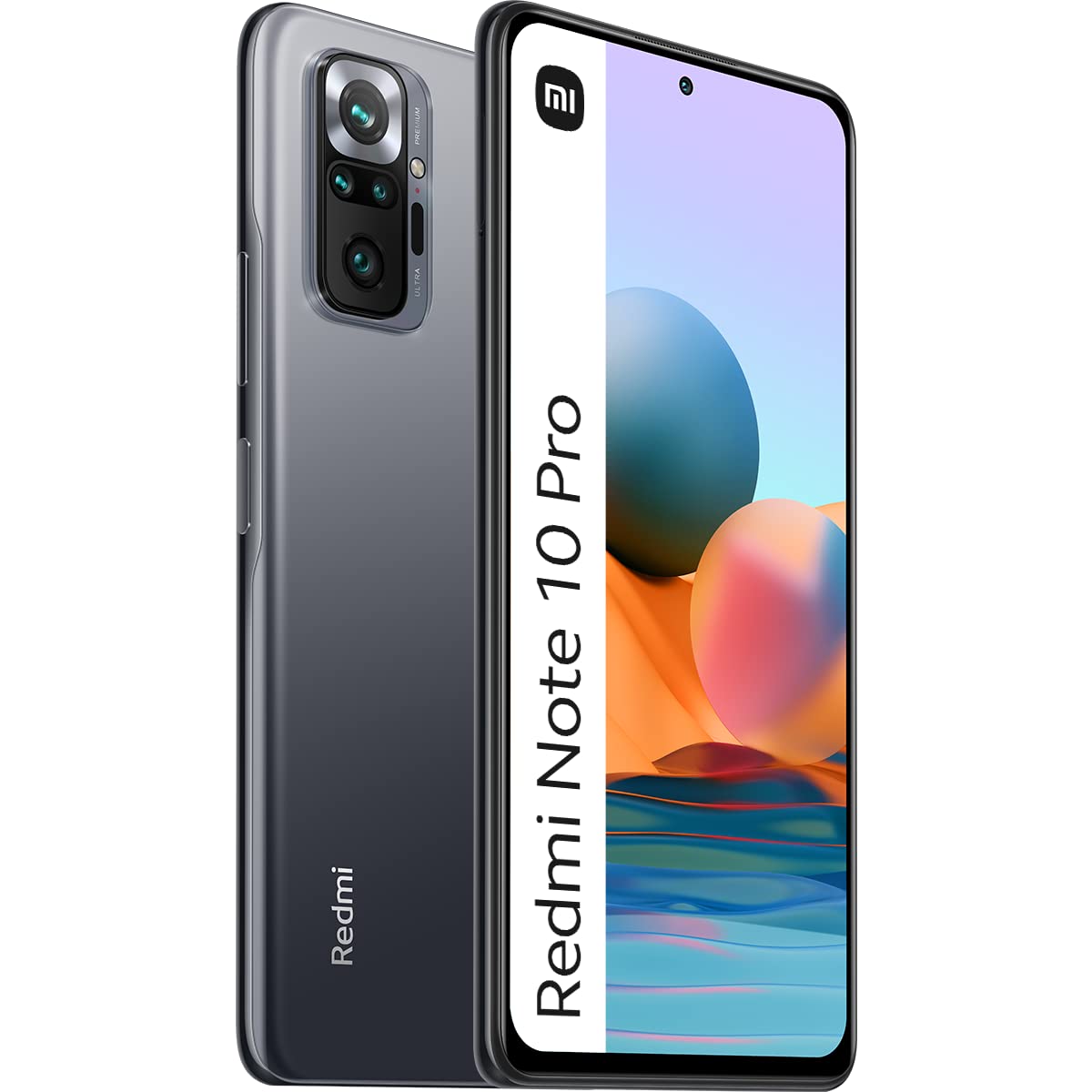Xiaomi Redmi Note 10 Pro Smartphone Pantalla de 6.67” 120Hz AMOLED, Snapdragon 732G, Cuádruple Cámara de 108MP, 5020mAh + Mi In Ear Black, Color Onyx Gray, 8 + 128 GB