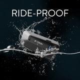 Cardo PACKTAK Edge Intercomunicador de Auriculares con Sistema de comunicación Bluetooth para Motocicleta - Paquete Doble, Negra