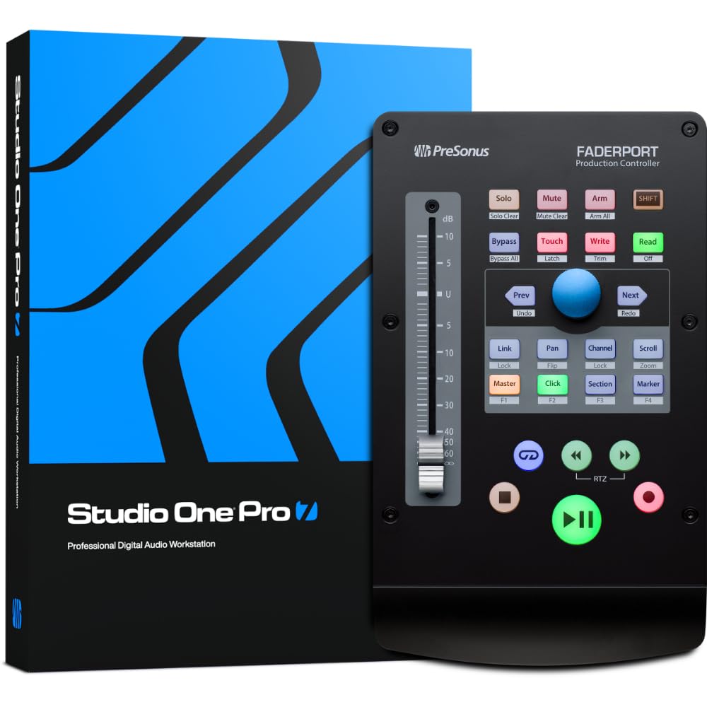 PreSonus FaderPort, Controlador de Mezcla DAW para Producción Musical con Studio One Artist, Ableton Live Lite, Paquete de Software de Grabación, Difusión y Podcasting