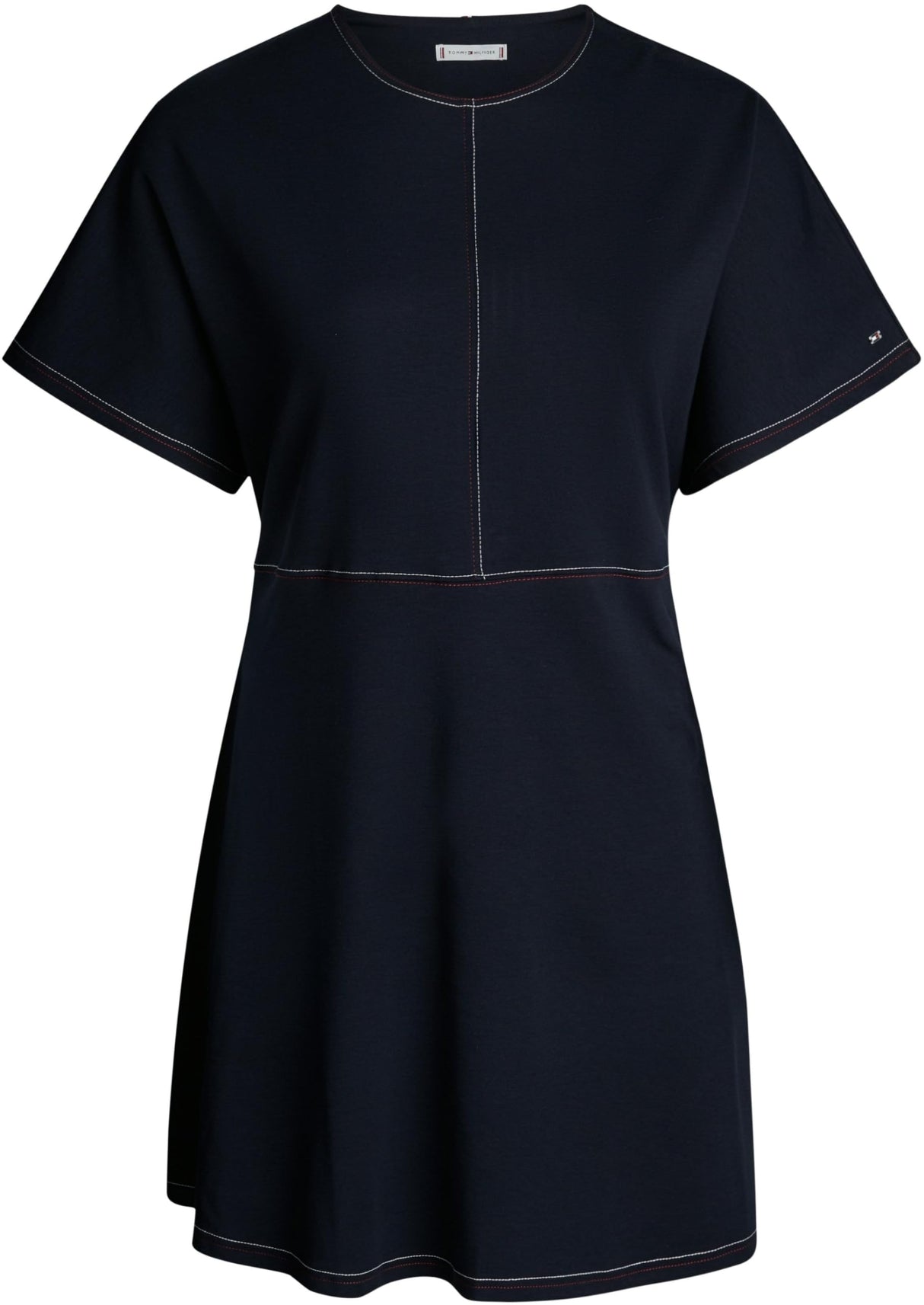 Tommy Hilfiger Vestido Mujer Curve Global Stitch Escote Redondo, Azul (Desert Sky), 50