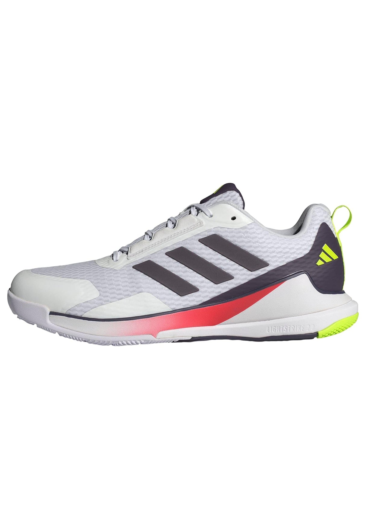 adidas Novaflight 2 Indoor Shoes, Calzado Deportivo Hombre, Cloud White/Aurora Met. / Aurora Plum, 40 EU